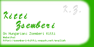 kitti zsemberi business card